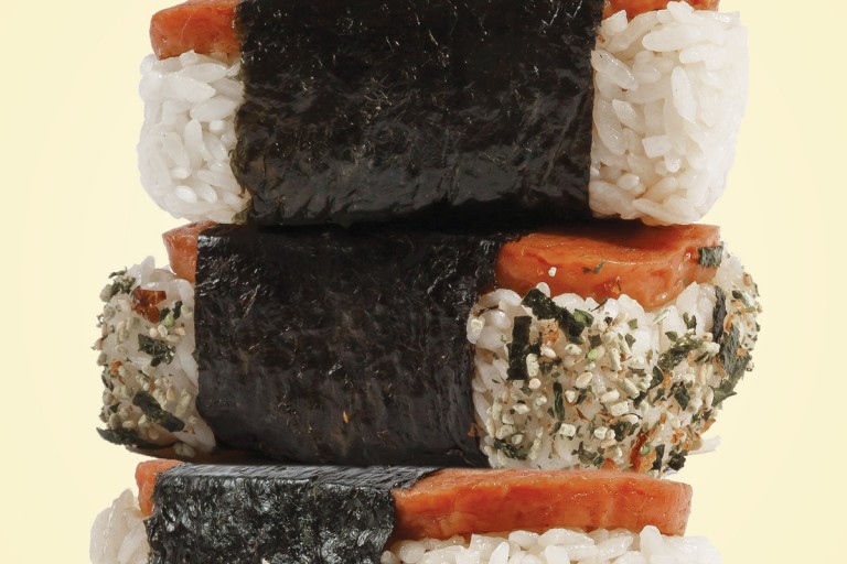 Spam Musubi Taniokas