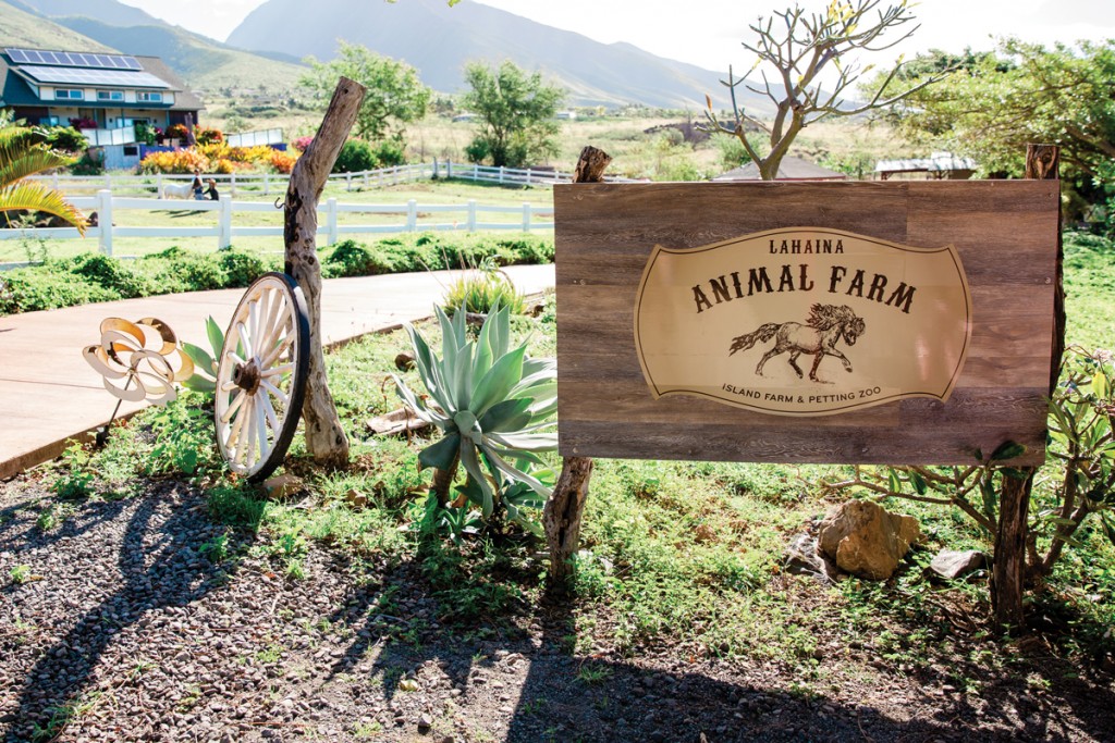 Lahaina Animal Farm sign