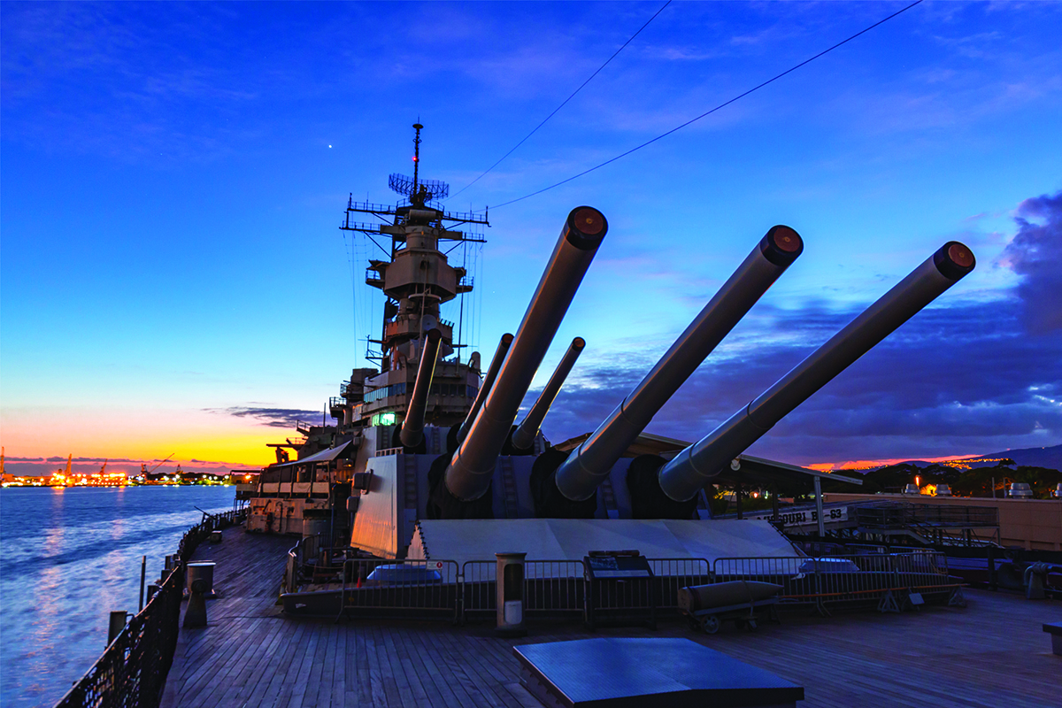 Explore the decks of the legendary USS Missouri at Pearl Harbor