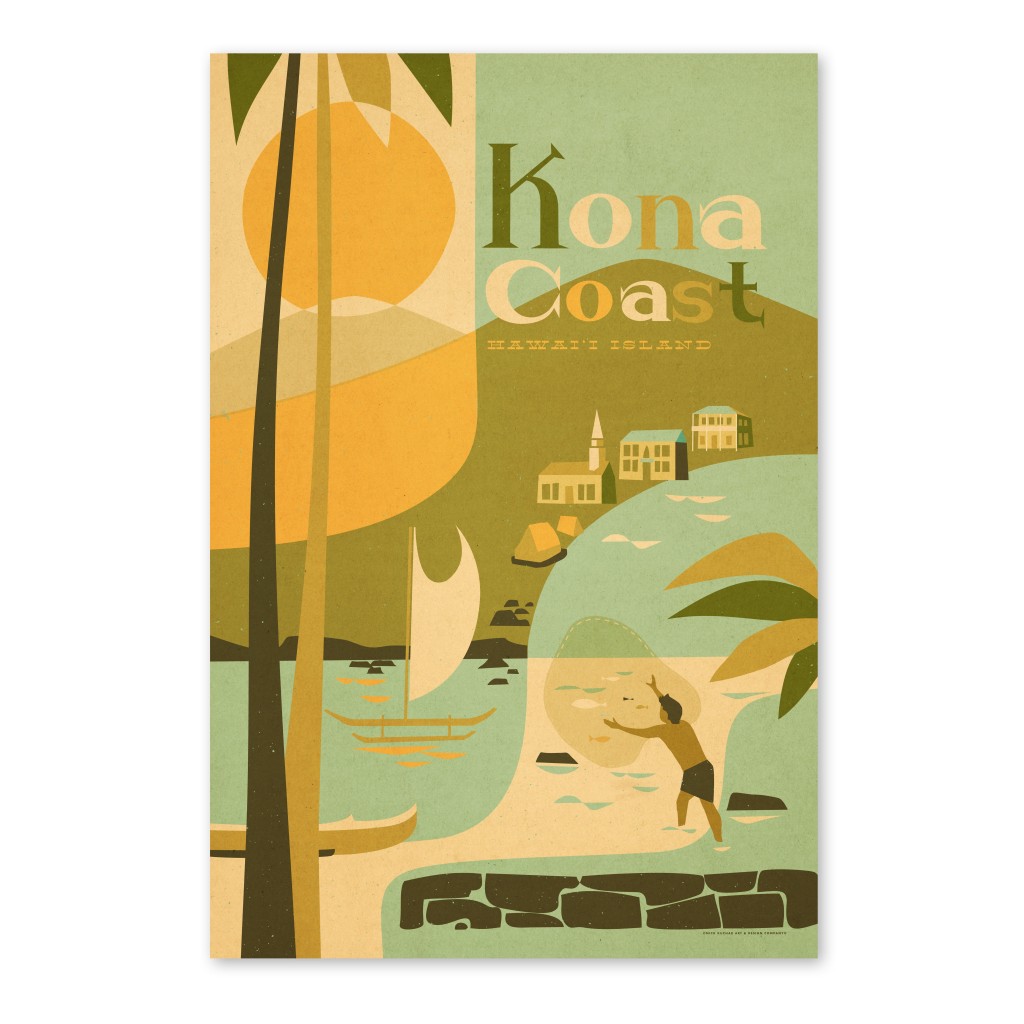 Nick Kuchar Art Design Co Kona Coast Poster