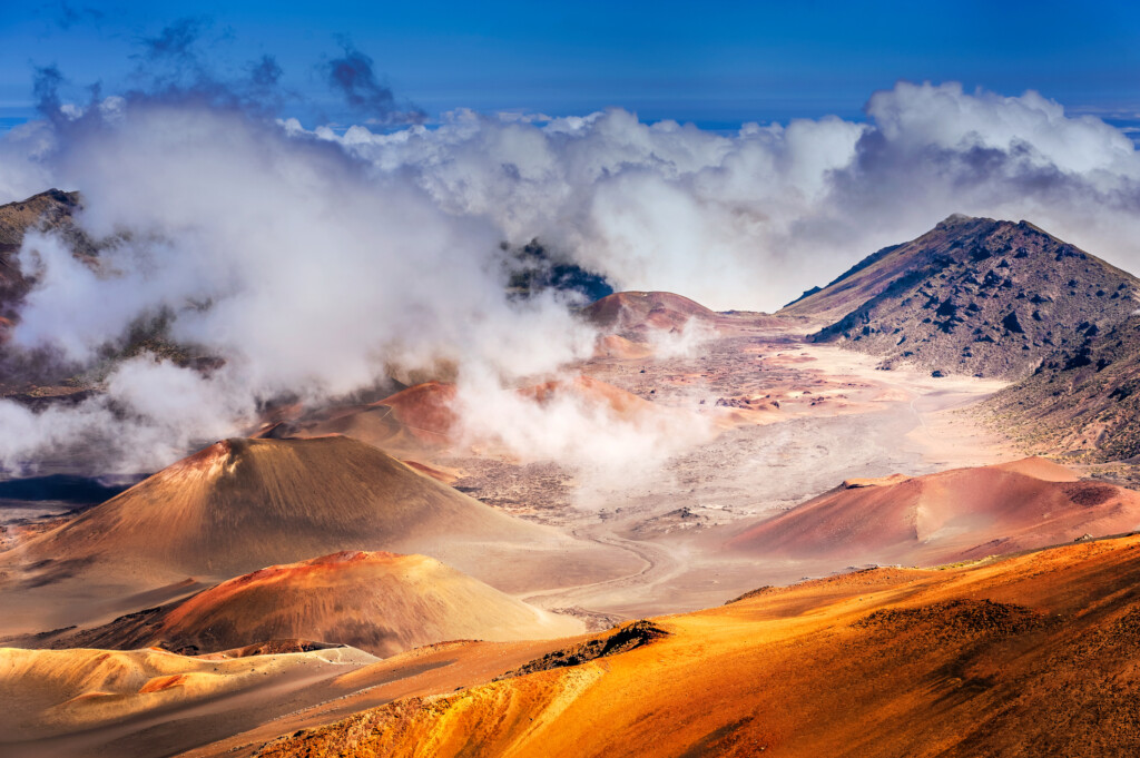 Haleakala Volcano On Maui Island In Hawaii