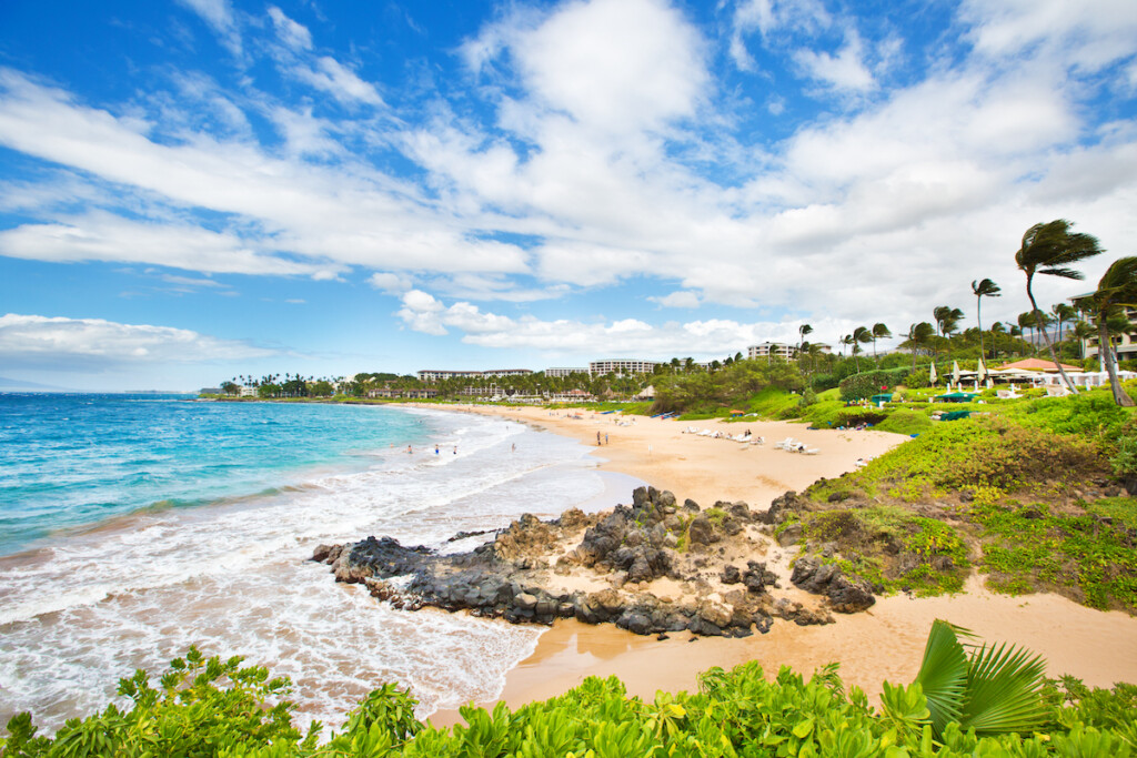 Wailea Beach On The Southwest Shore Of Maui Hawaii