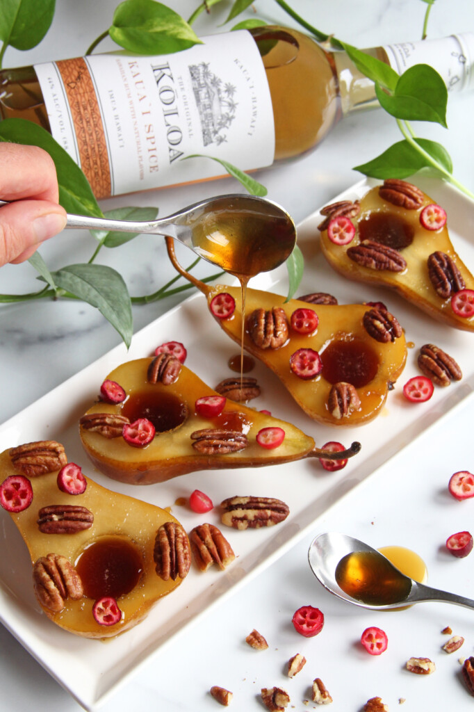 Credit The Rogue Brussel Sprout Koloa Rum Company Rum Poached Pears 4