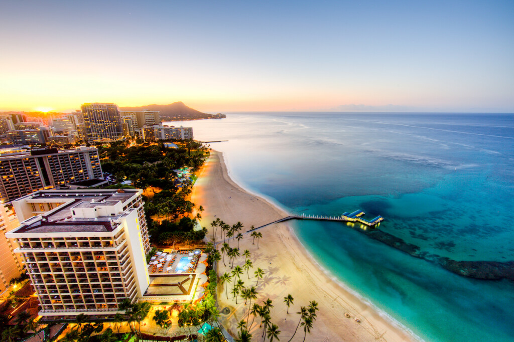 Sunrise At Waikiki Beach