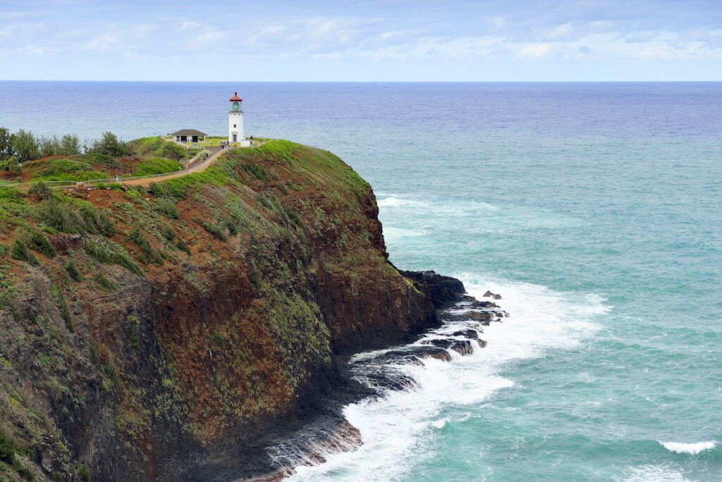 Usa, Hawaii, Kilauea, Lighthouse At Kilauea Point National Wildlife Refuge
